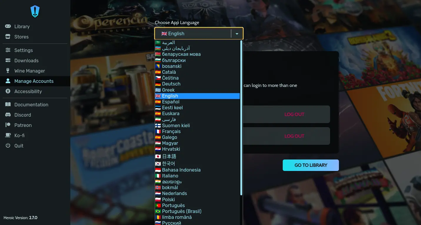 Heroic is supported in several languages Heroic is supported in several languages